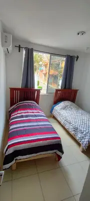 Cama o camas de una habitación en Apartment Xochimilco