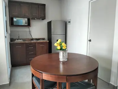 Una cocina o zona de cocina en Departamento de descanso