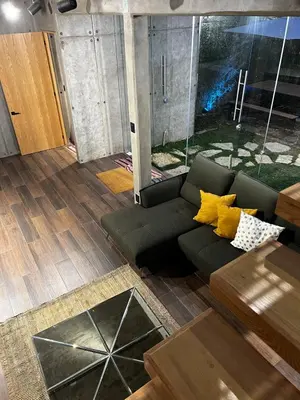 Zona de estar de Casa las palmerasmeras