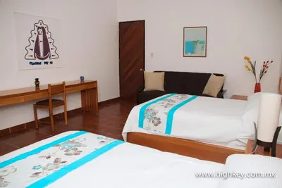 Cama o camas de una habitación en Exclusivo Paraíso Finca Chamilpa en Yautepec