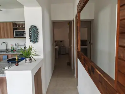 Una cocina o zona de cocina en Acapulco Diamante Departmento Exclusivo