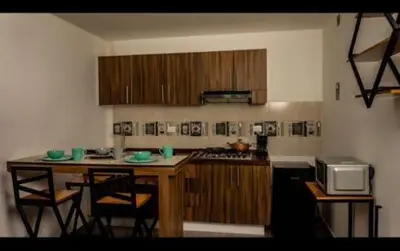 Una cocina o zona de cocina en Hotel entre volcanes