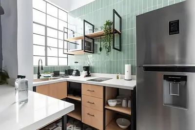 Una cocina o zona de cocina en Casa 212 con WIFI alta velocidad y estacionamiento