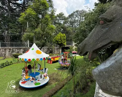 Jardín al aire libre en Cabañas EMAYOLI