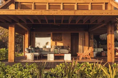 Zona de estar de Casa de Mayo A Luxury Beachfront Villa in Mexico with Private Pool and Beach Access