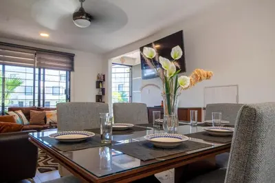 Zona de estar de Casa de Relax con Alberca y bellas Amenidades