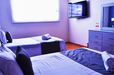 Cama o camas de una habitación en Casa Blue El place ideal for tu descanso