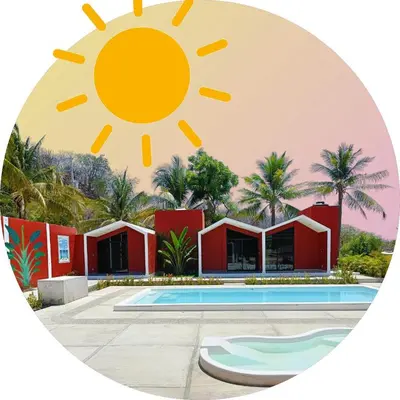 Piscina en o cerca de Cabañas El Amanecer de AYUTA