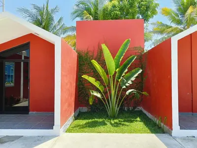 Jardín al aire libre en Cabañas El Amanecer de AYUTA