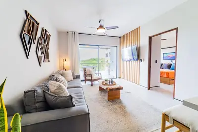 Zona de estar de Lovely apartment with a private plunge pool