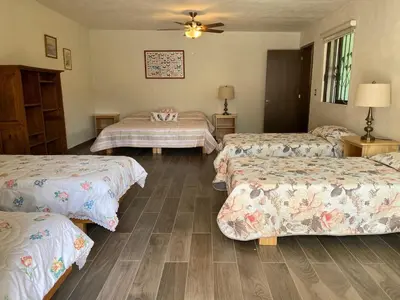 Cama o camas de una habitación en Villa MAJUM Cocoyoc