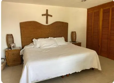 Cama o camas de una habitación en House on the shore of the lake