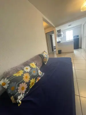 Cama o camas de una habitación en Depa a pasos del Autódromo