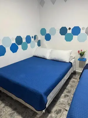 Cama o camas de una habitación en Casa Cristal