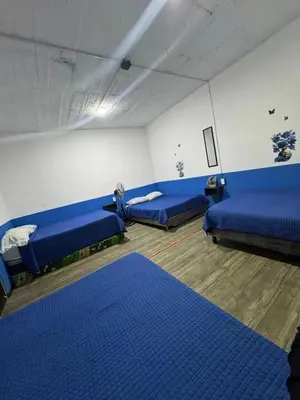 Cama o camas de una habitación en Casa Cristal