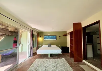 Cama o camas de una habitación en Casa Sarvelia, Punta Zicatela