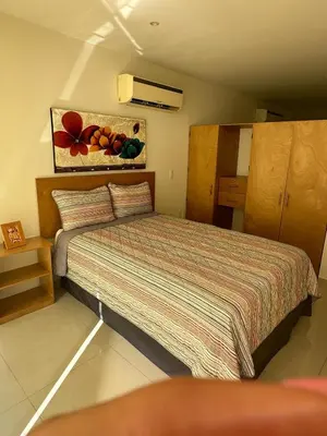 Cama o camas de una habitación en Increíbles condominios con vista al mar