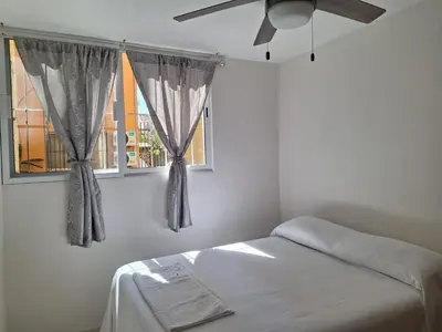 Cama o camas de una habitación en Departamento Chahué