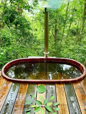 Jardín al aire libre en Sumérgete en el bosque Citlalapa