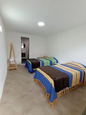 Cama o camas de una habitación en Iguana Coliving