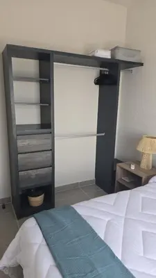 Cama o camas de una habitación en Departamento en Acapulco de Juárez, Club de Playa