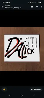 Certificado, premio, señal o documento que está expuesto en La Casa D'Alick