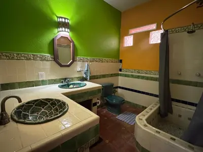 Un baño de Casa Snoopy
