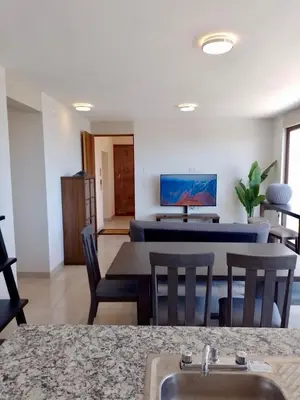 Zona de estar de Isla del amor Departamento para 7 vista al mar alberca y embarcadero