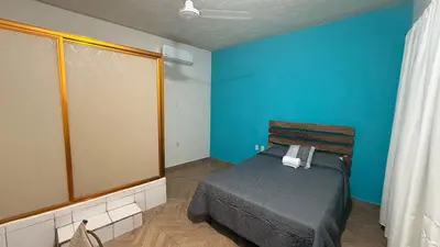 Cama o camas de una habitación en Casa Mar Zicatela