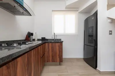 Una cocina o zona de cocina en Punta Arena - Beach - Pool - WiFi - Jacuzzi