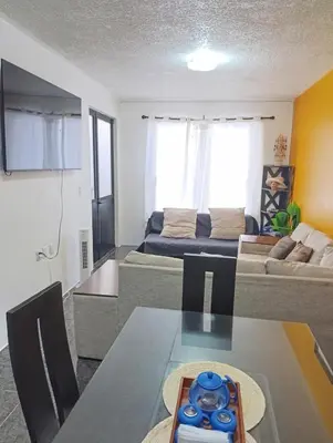 Zona de estar de Cultural Porfirio 2BR, Centro, Cocina & Parking