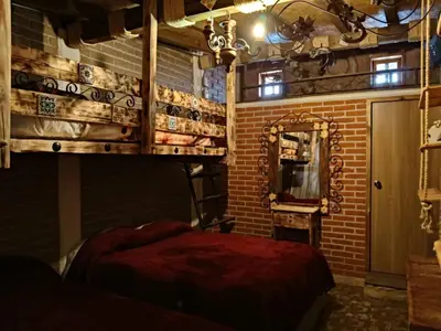 Cama o camas de una habitación en Hostal Refugio