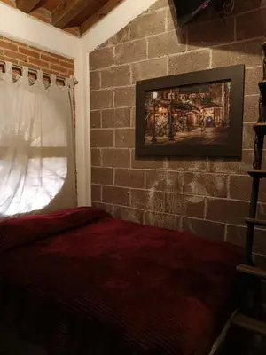 Cama o camas de una habitación en Hostal Refugio
