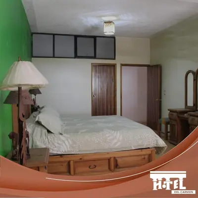 Cama o camas de una habitación en Hotel Del carmen