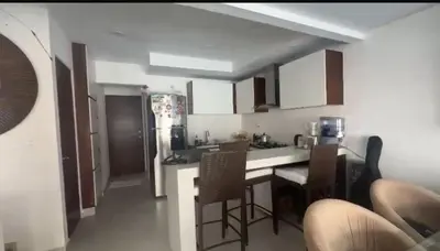 Una cocina o zona de cocina en Casanar energía Sanadora frente al mar
