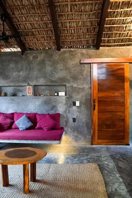 Zona de estar de Ikal Puertecito Beach front House