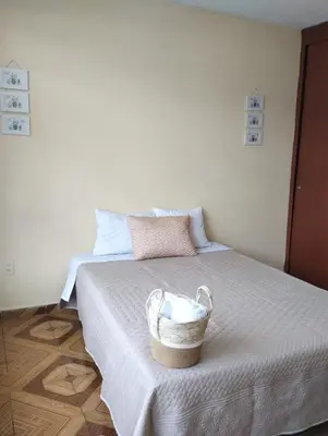 Cama o camas de una habitación en Casa de huéspedes Chukum