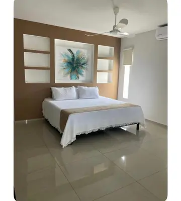 Cama o camas de una habitación en Casa cascada candela