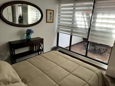 Cama o camas de una habitación en Hermosa Casa en Coyoacán
