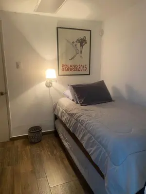Cama o camas de una habitación en Hermosa Casa en Coyoacán