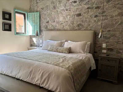 Cama o camas de una habitación en Castello di Carlo - Departamento Carlo Magno II
