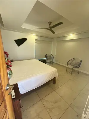 Cama o camas de una habitación en Penthouse vistamar puerto escondido