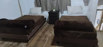 Cama o camas de una habitación en Cabaña Aluxes