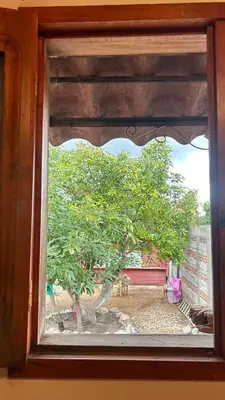 Jardín al aire libre en La casa de mi abuelita