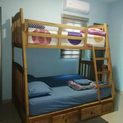 Cama o camas de una habitación en Casa Vargas Veracruz