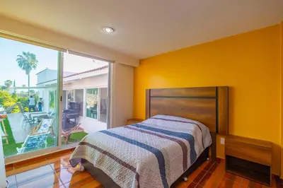 Cama o camas de una habitación en Casa en Burgos, Cuernavaca