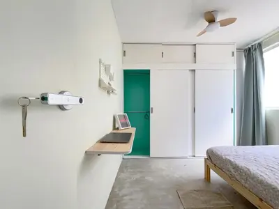 Cama o camas de una habitación en Great apartment for long stays