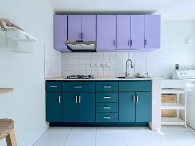 Una cocina o zona de cocina en Great apartment for long stays