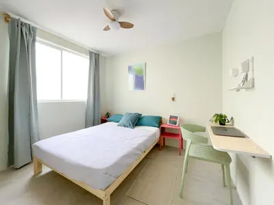 Cama o camas de una habitación en Great apartment for long stays