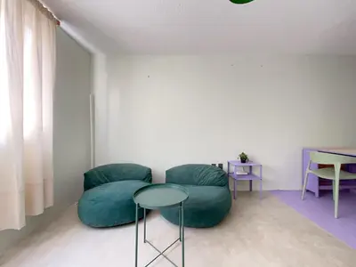 Zona de estar de Great apartment for long stays